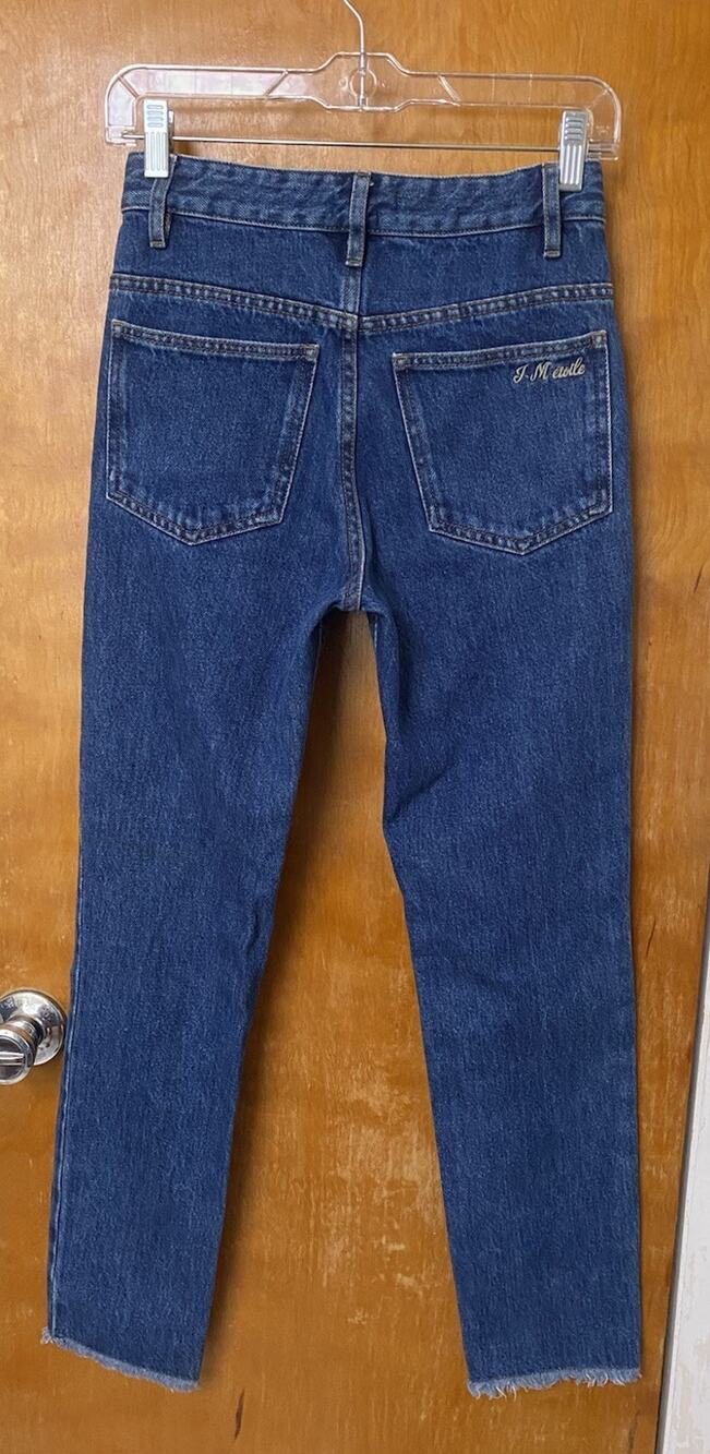 Isabel Marant Etoile Straight Leg Raw Ankle Jeans French Girl Denim Size 34 2
